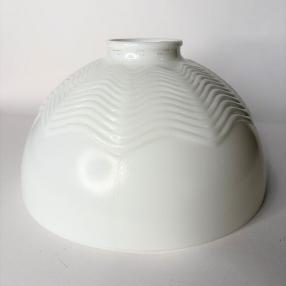 Corningware Other - Vintage Corning Milk Glass Lamp Shade Waffle Wave Pattern Torchiere 9.75"D